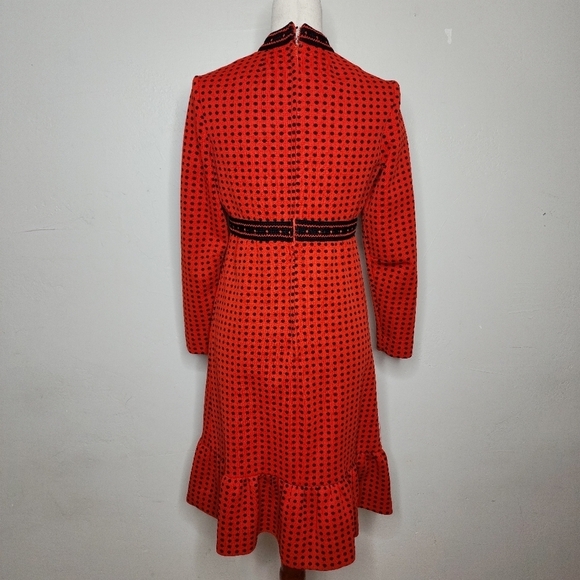 AMAZING Vintage Forum Originals Red/Black Polka Dot Empire Waist Dress - Picture 8 of 11